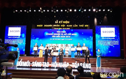 Secoin vinh dự được UBND TP. Hồ Chí Minh trao tặng danh hiệu Doanh nghiệp tiêu biểu TP. Hồ Chí Minh 2018